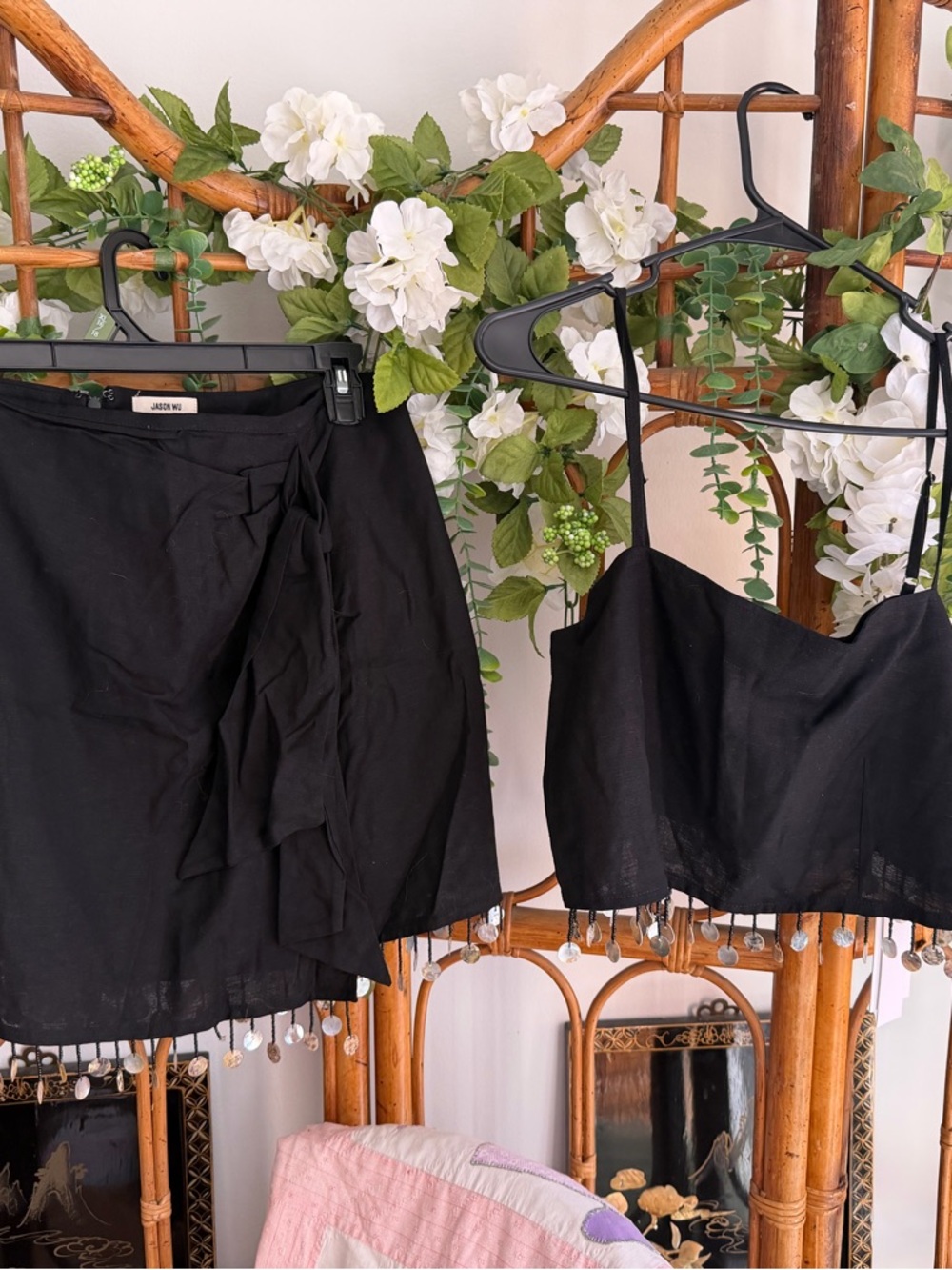 Jason Wu Black Wrap Skirt